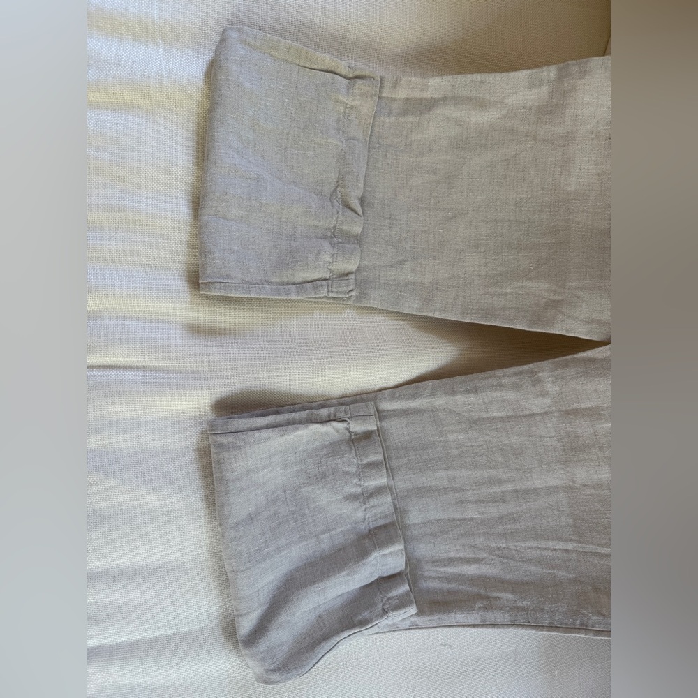 Reformation Oatmeal Linen Pants - Picture 3 of 14